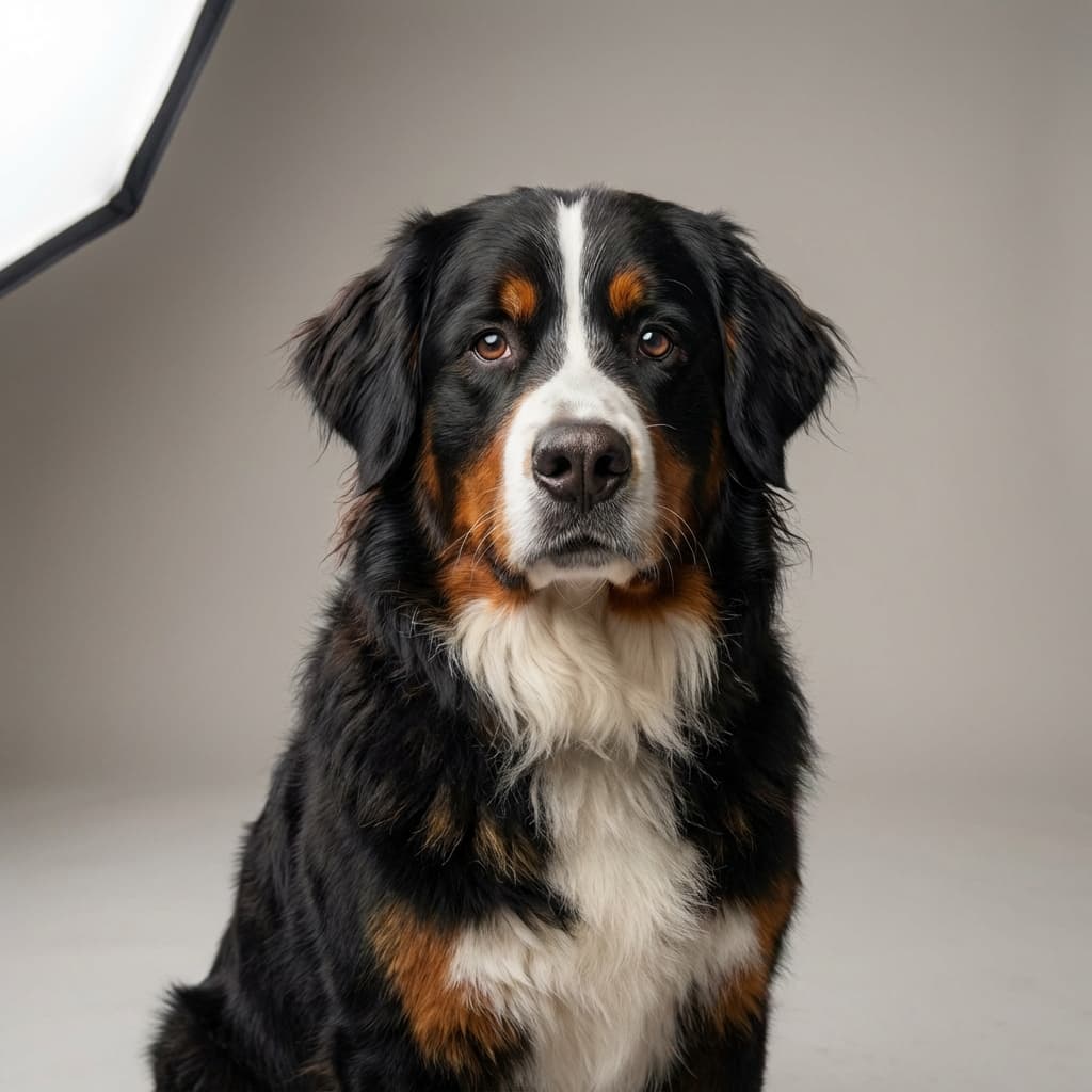 Bernese Mountain Dog portrait example