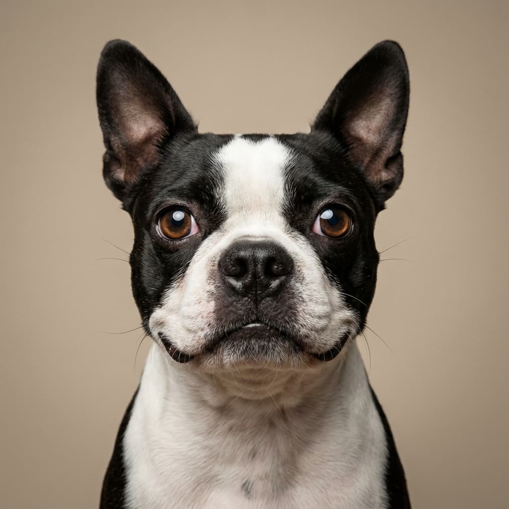 Boston Terrier portrait example