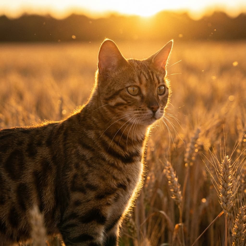 Bengal in Golden Hour Field style