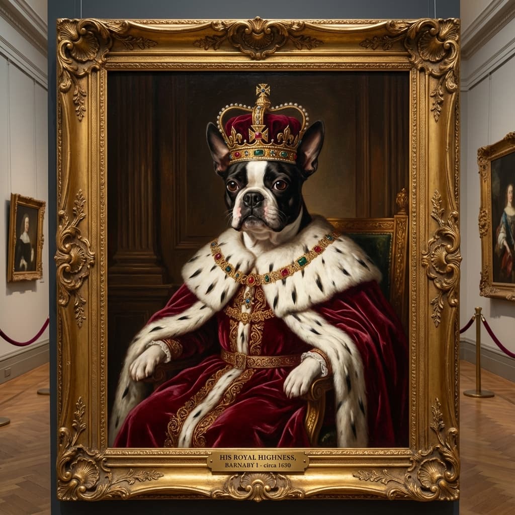Boston Terrier in Royal style