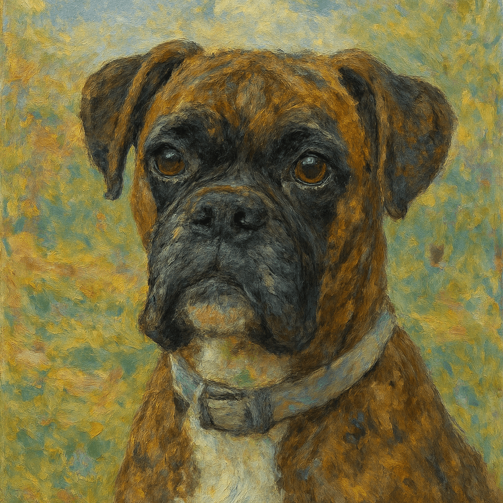 Boxer in Monet style