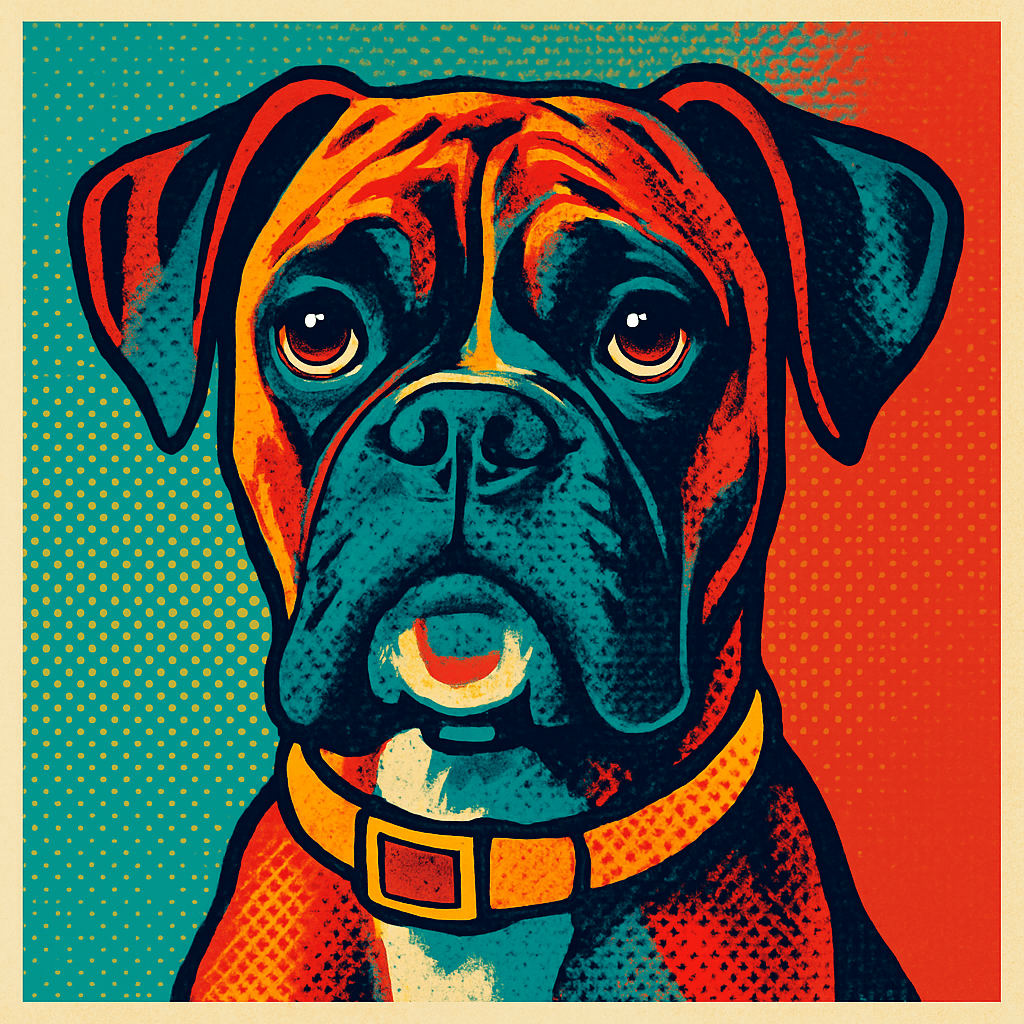 Boxer in Warhol style