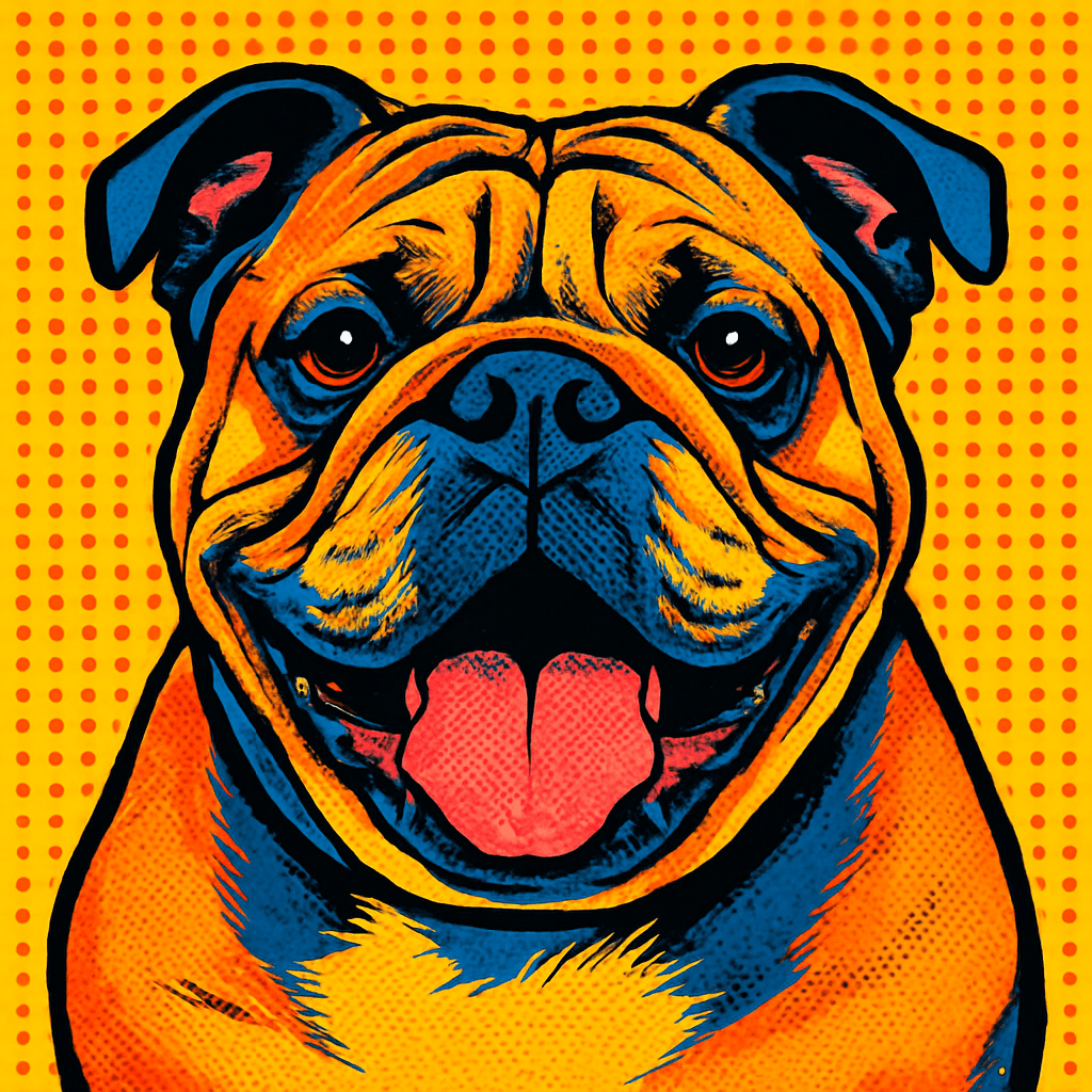 Bulldog in Warhol Style