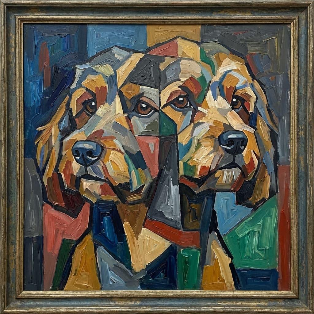 Cockapoo in Picasso style