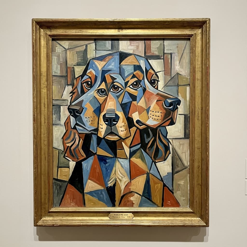 Cocker Spaniel in Picasso style