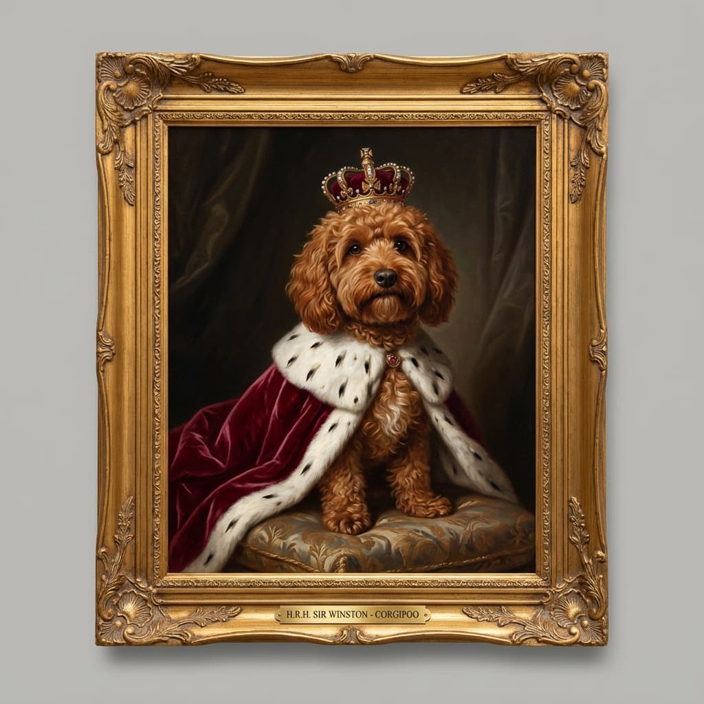 Corgipoo in Royal style