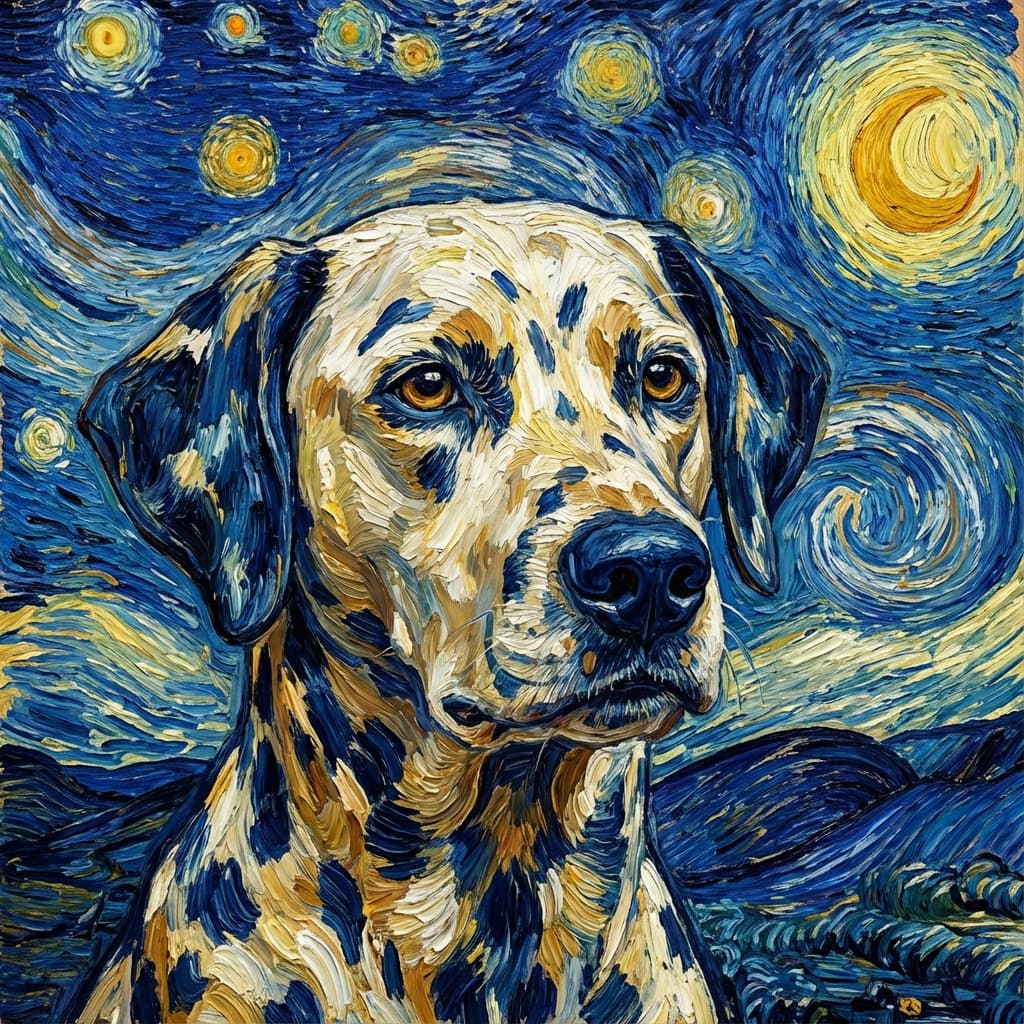 Dalmatian in Van Gogh style