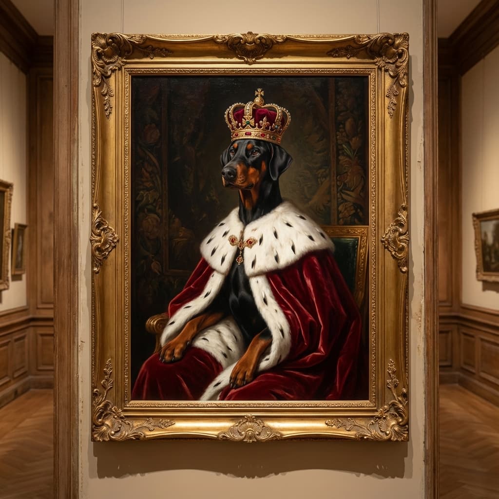 Doberman Pinscher in Royal style