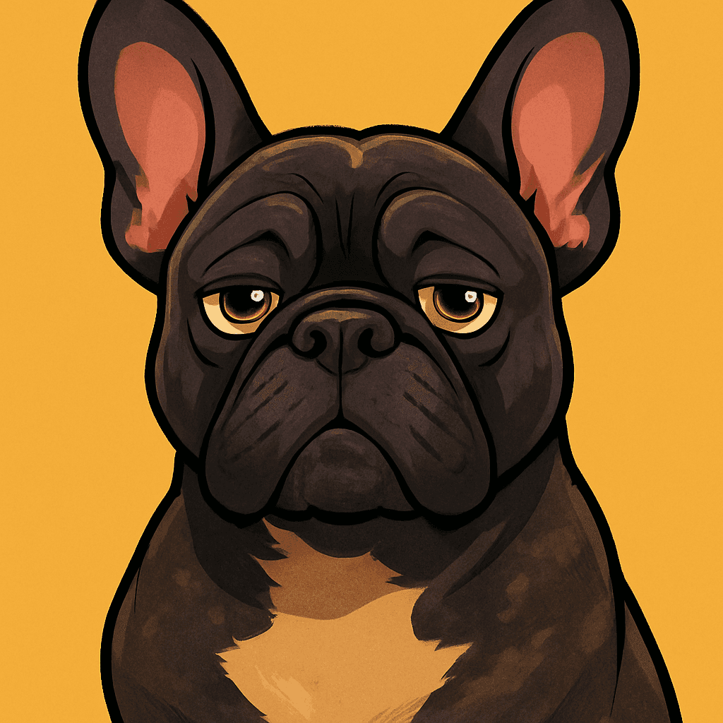 French Bulldog in Cartoon style