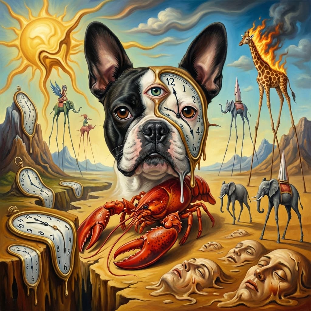 Frenchton in Dali style