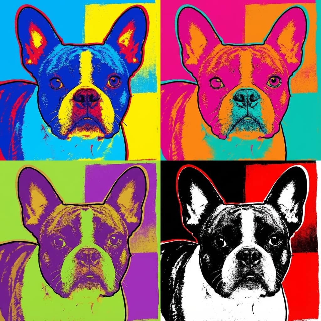 Frenchton in Warhol style