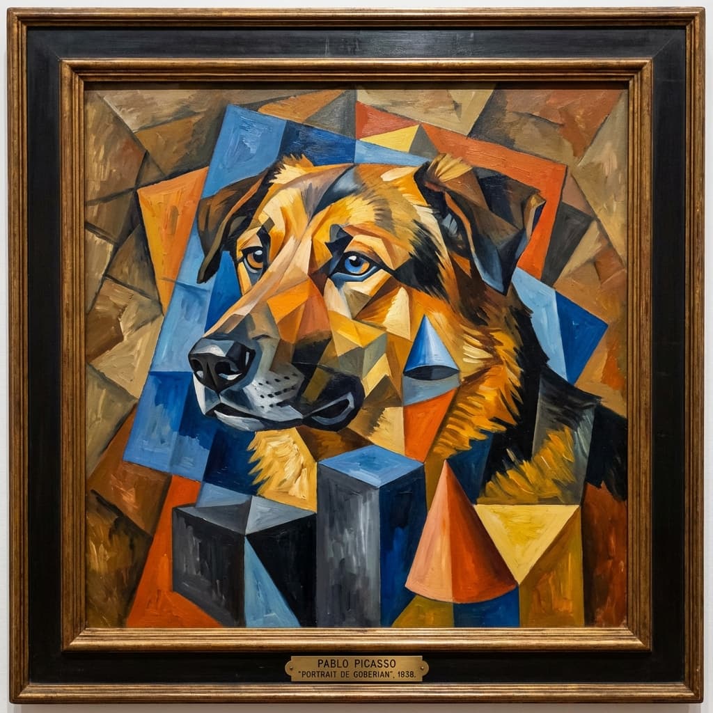 Goberian in Picasso style