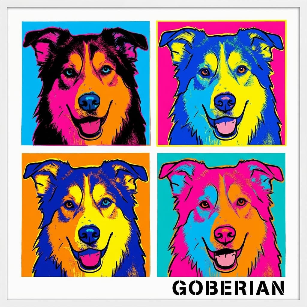 Goberian in Warhol style