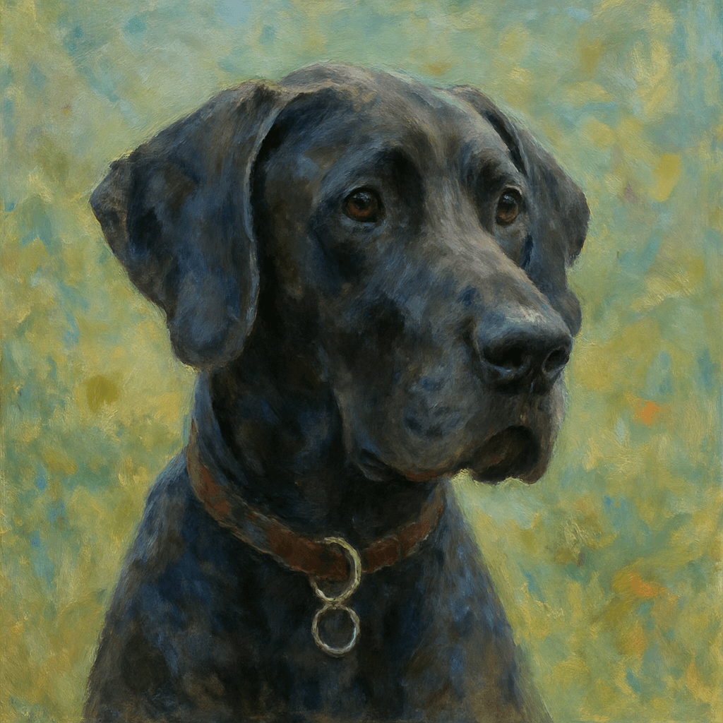 Great Dane in Monet style
