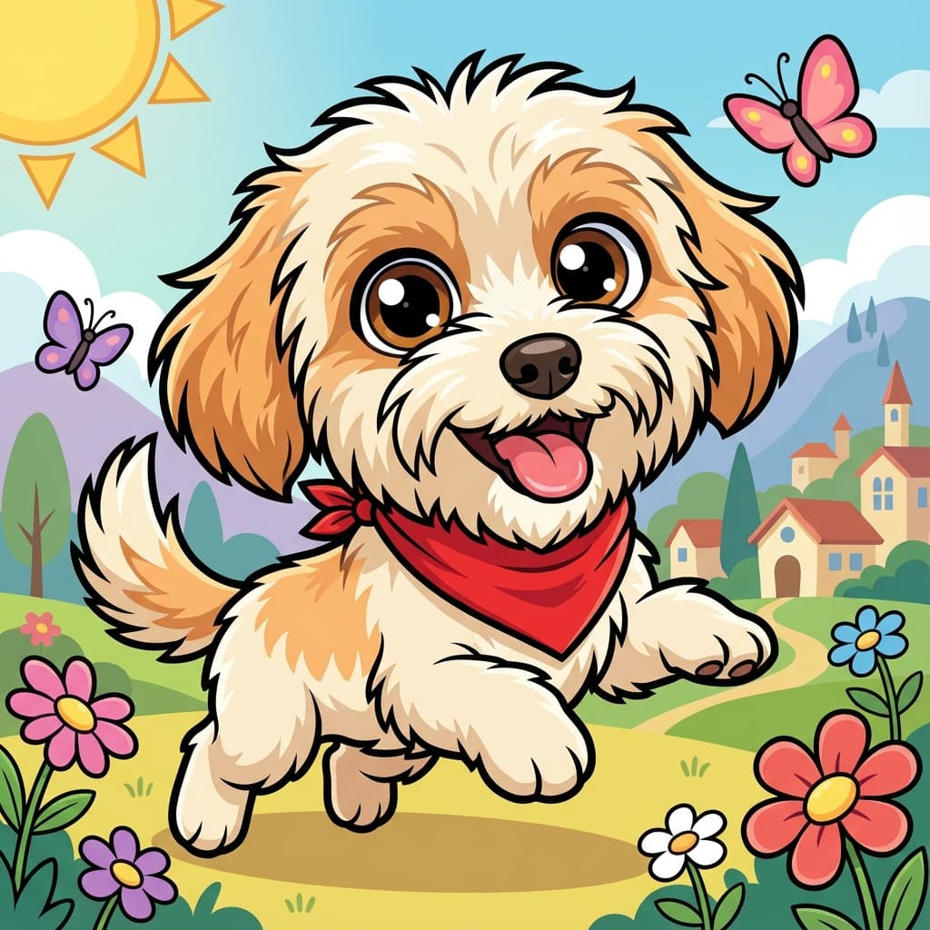 Havapoo in Cartoon style