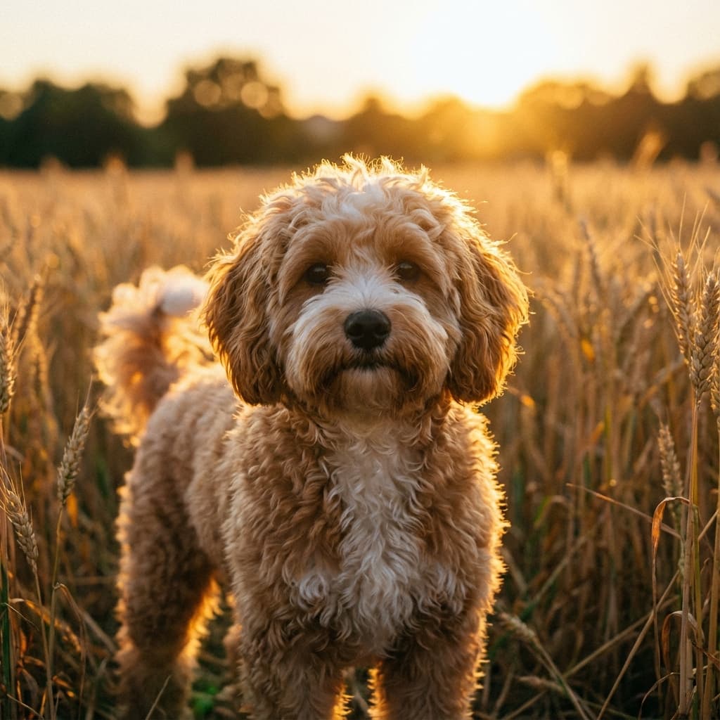 Havapoo in Golden Hour Field style
