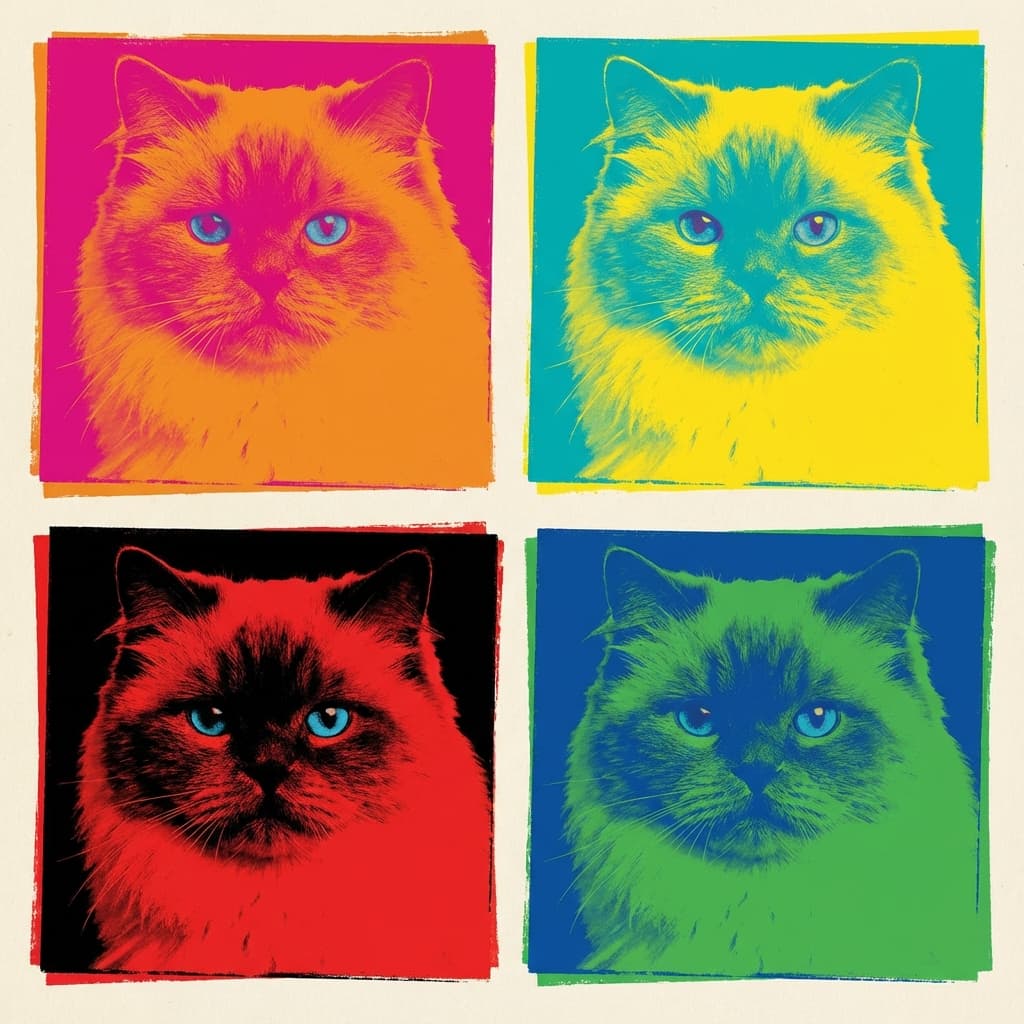 Himalayan in Warhol style