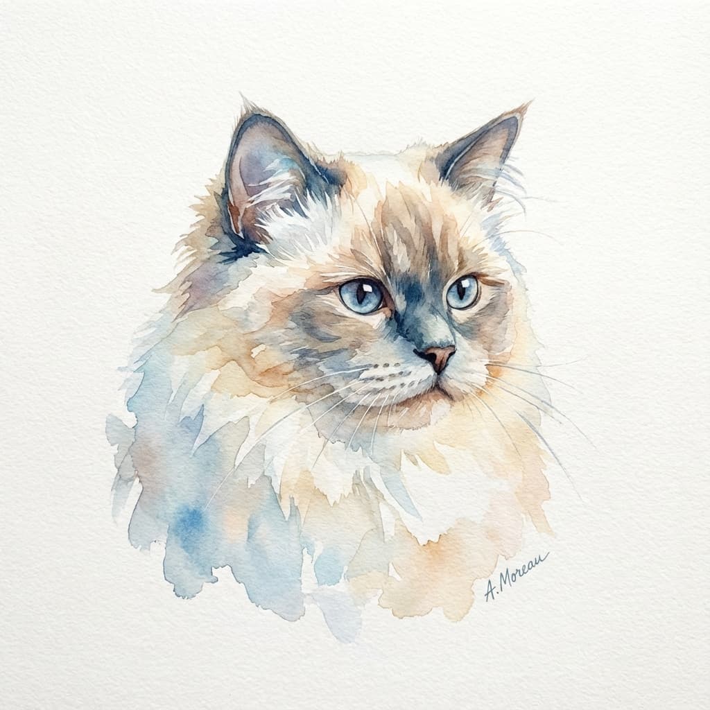 Himalayan in Watercolor style