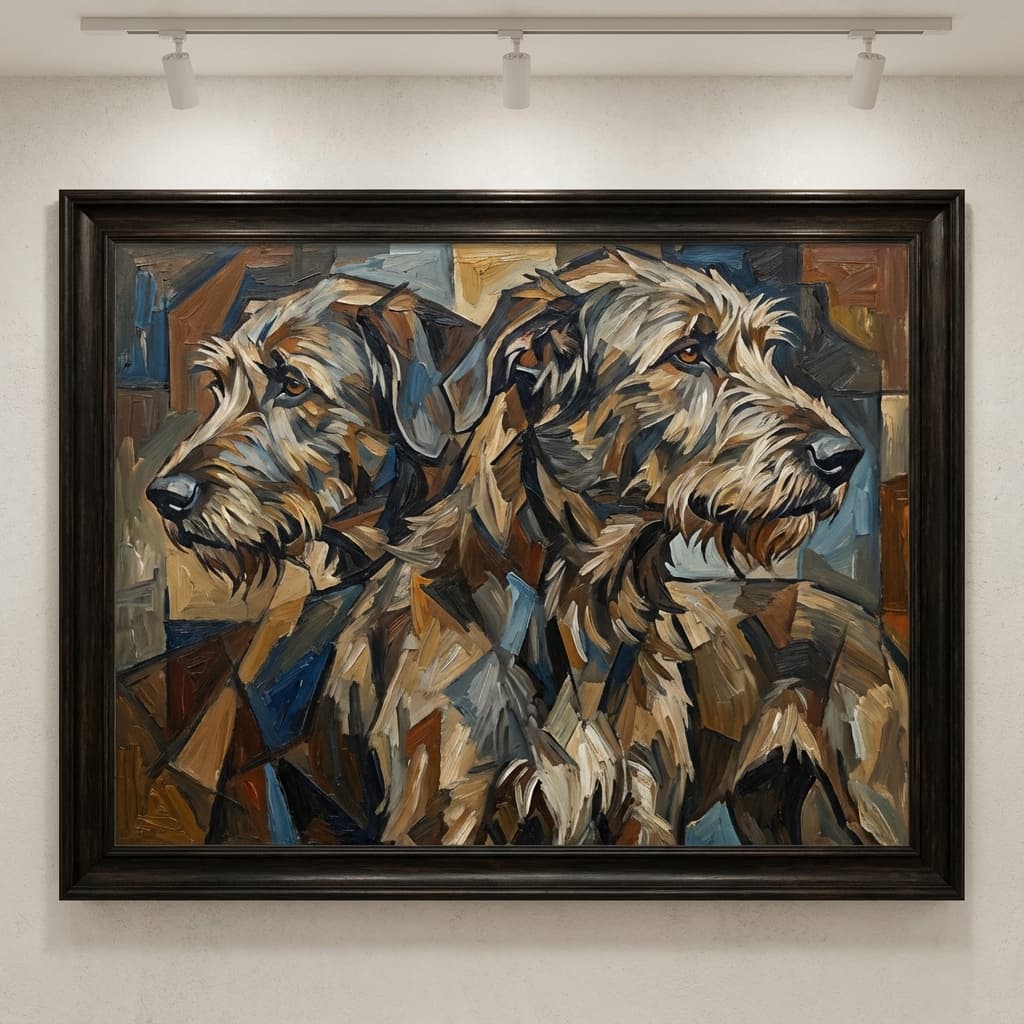 Irish Wolfhound in Picasso style