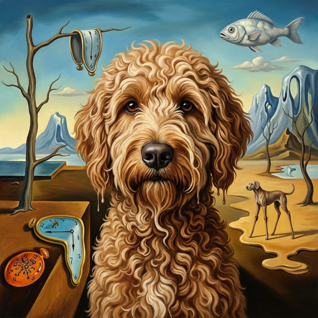 Labradoodle in Dali Style