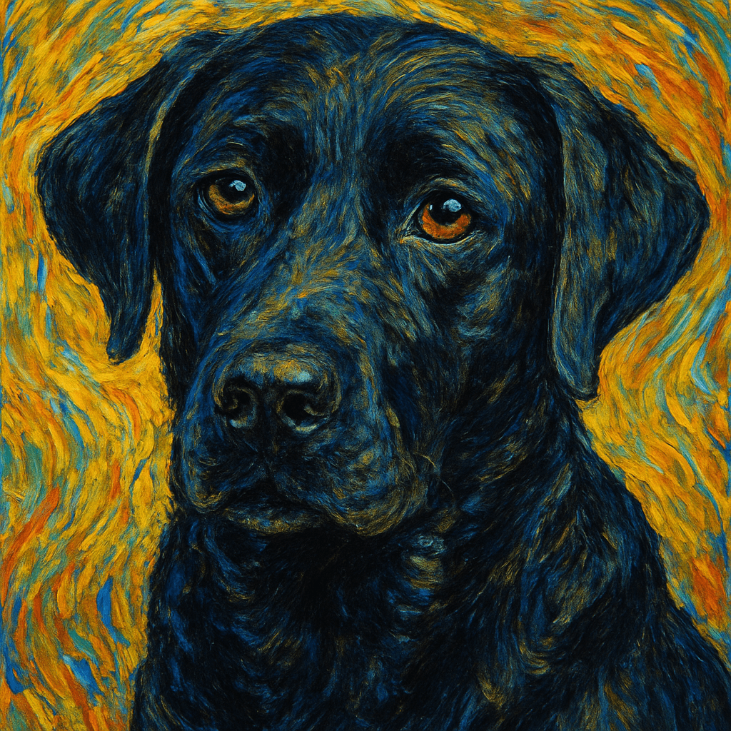 Labrador Retriever in Van Gogh style