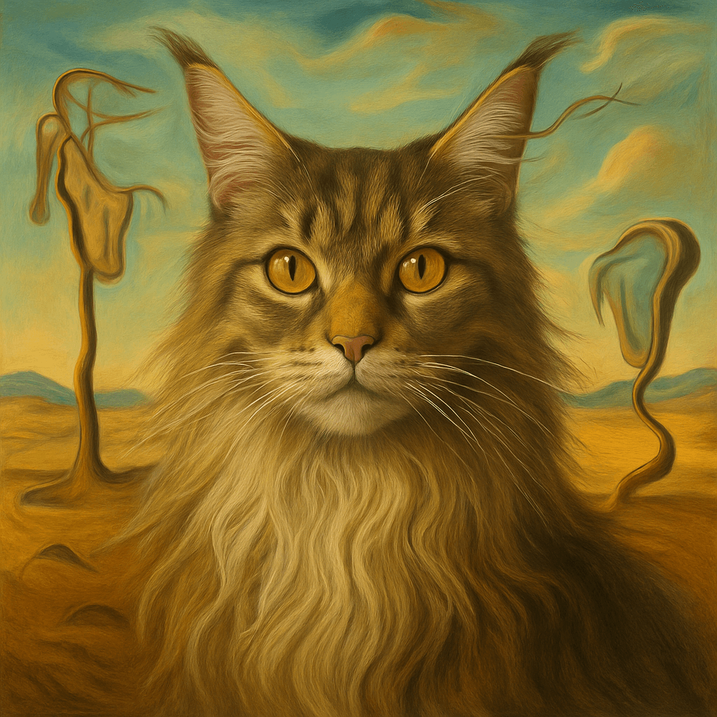 Maine Coon in Dali style