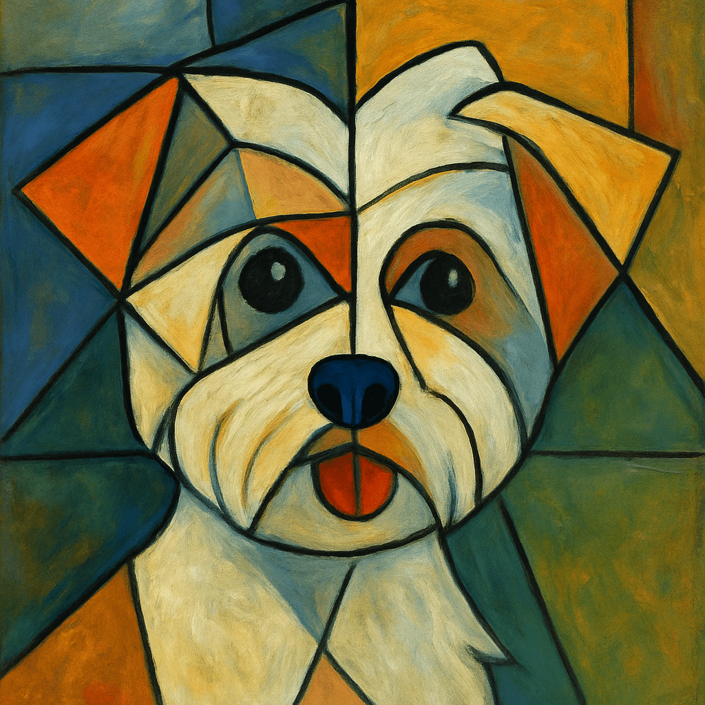 Maltese in Picasso style
