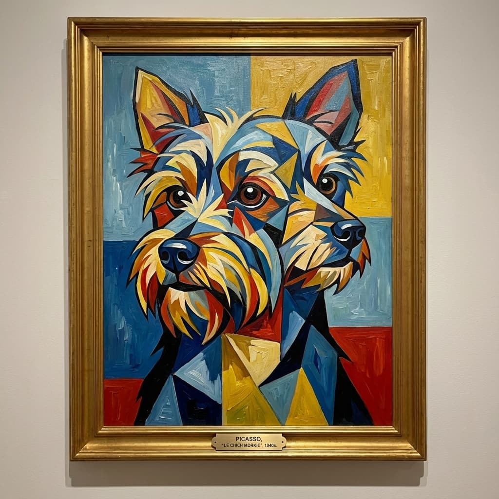 Morkie in Picasso style
