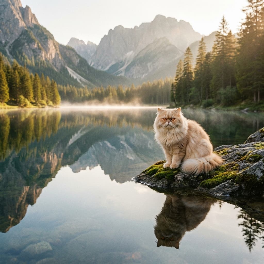 Persian in Lakeside Scene style