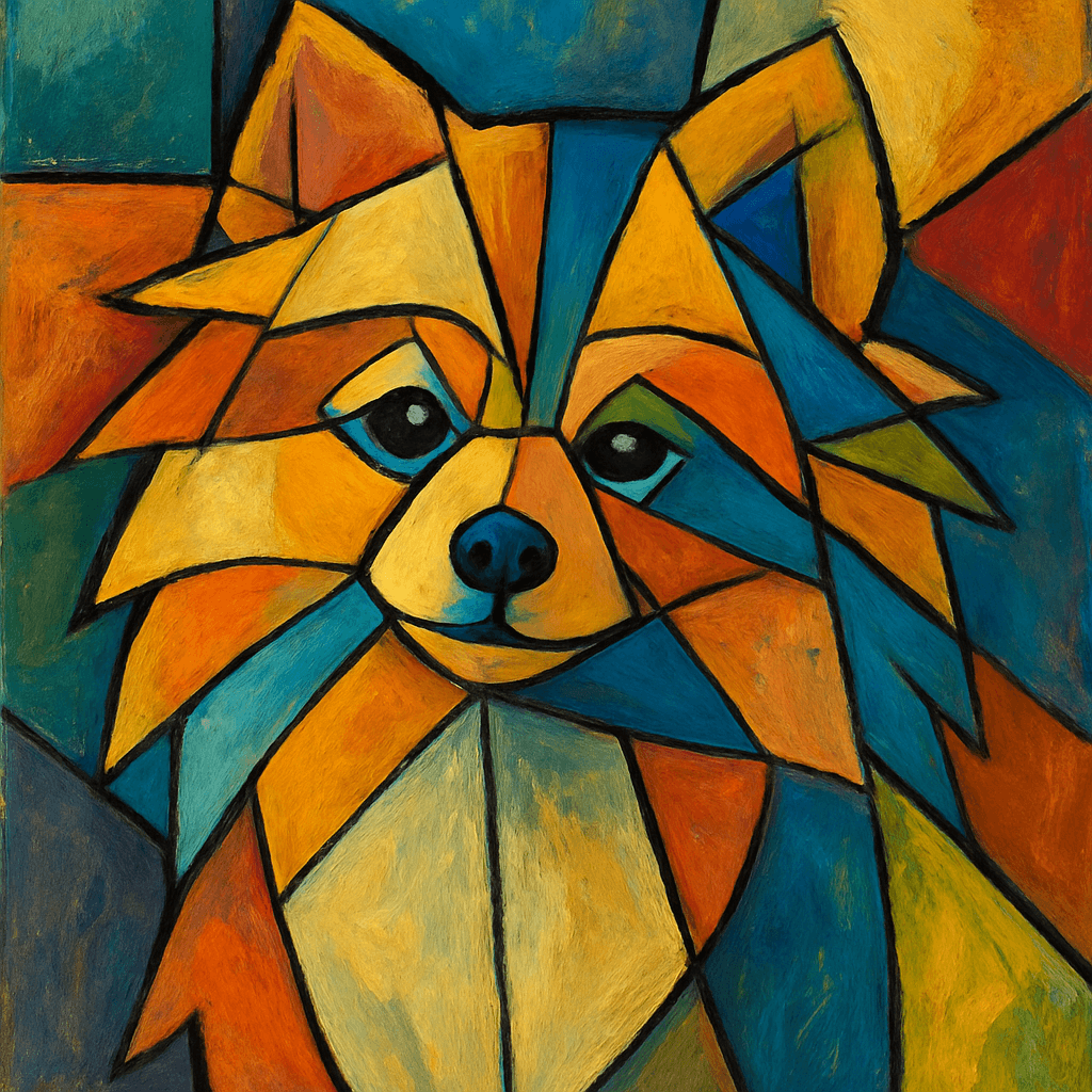 Pomeranian in Picasso style