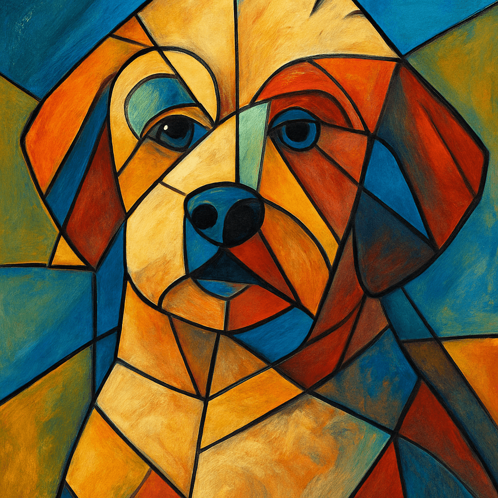 Poodle in Picasso Style