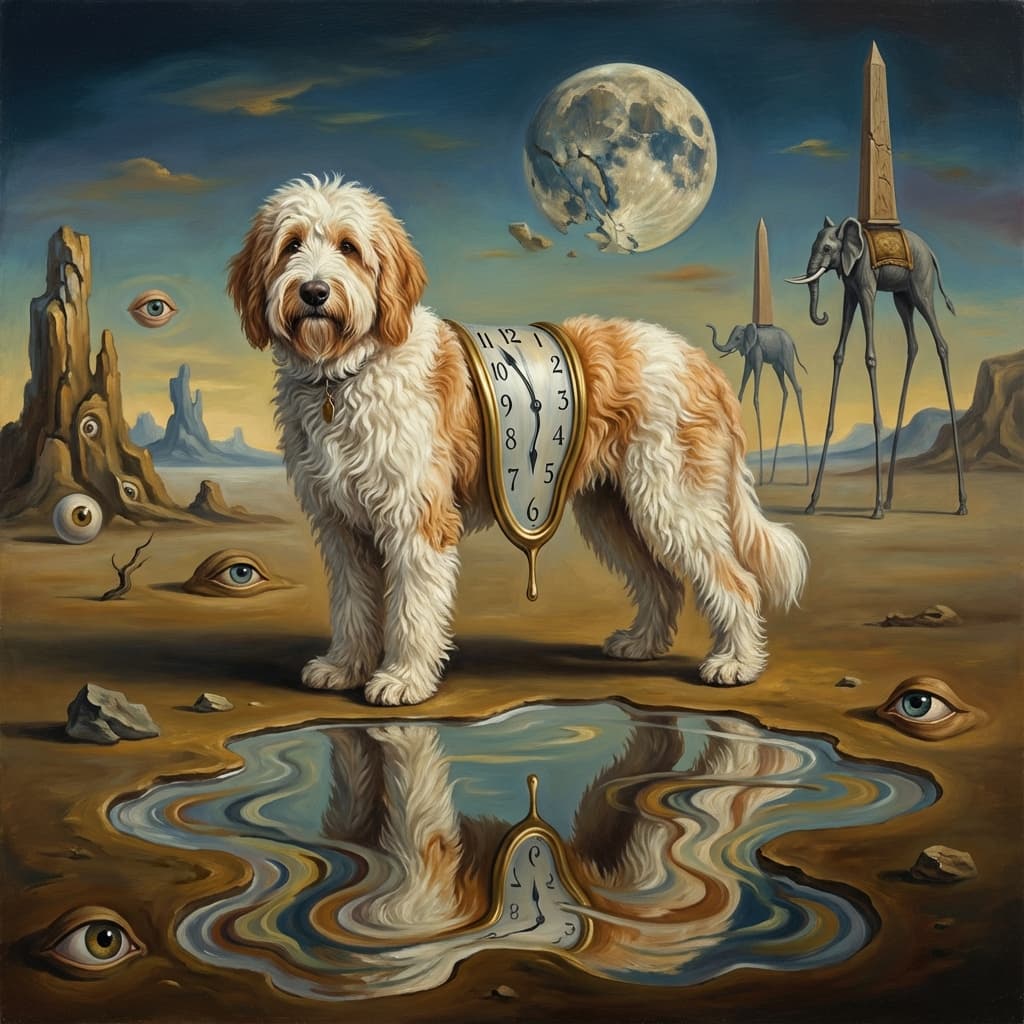 Pyredoodle in Dali style