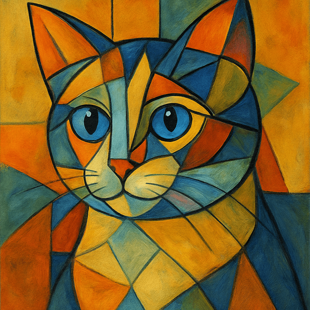Ragdoll in Picasso style