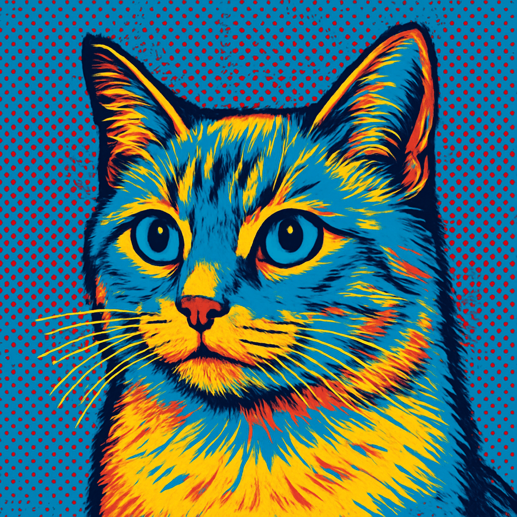 Ragdoll in Warhol style