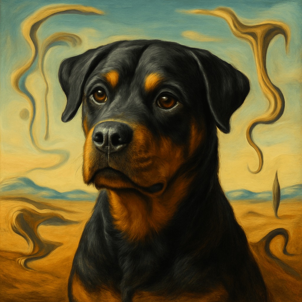 Rottweiler in Dali style