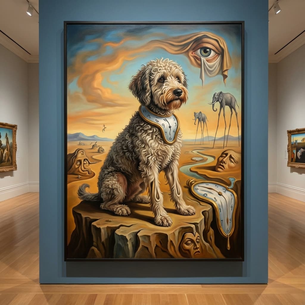 Schnoodle in Dali style