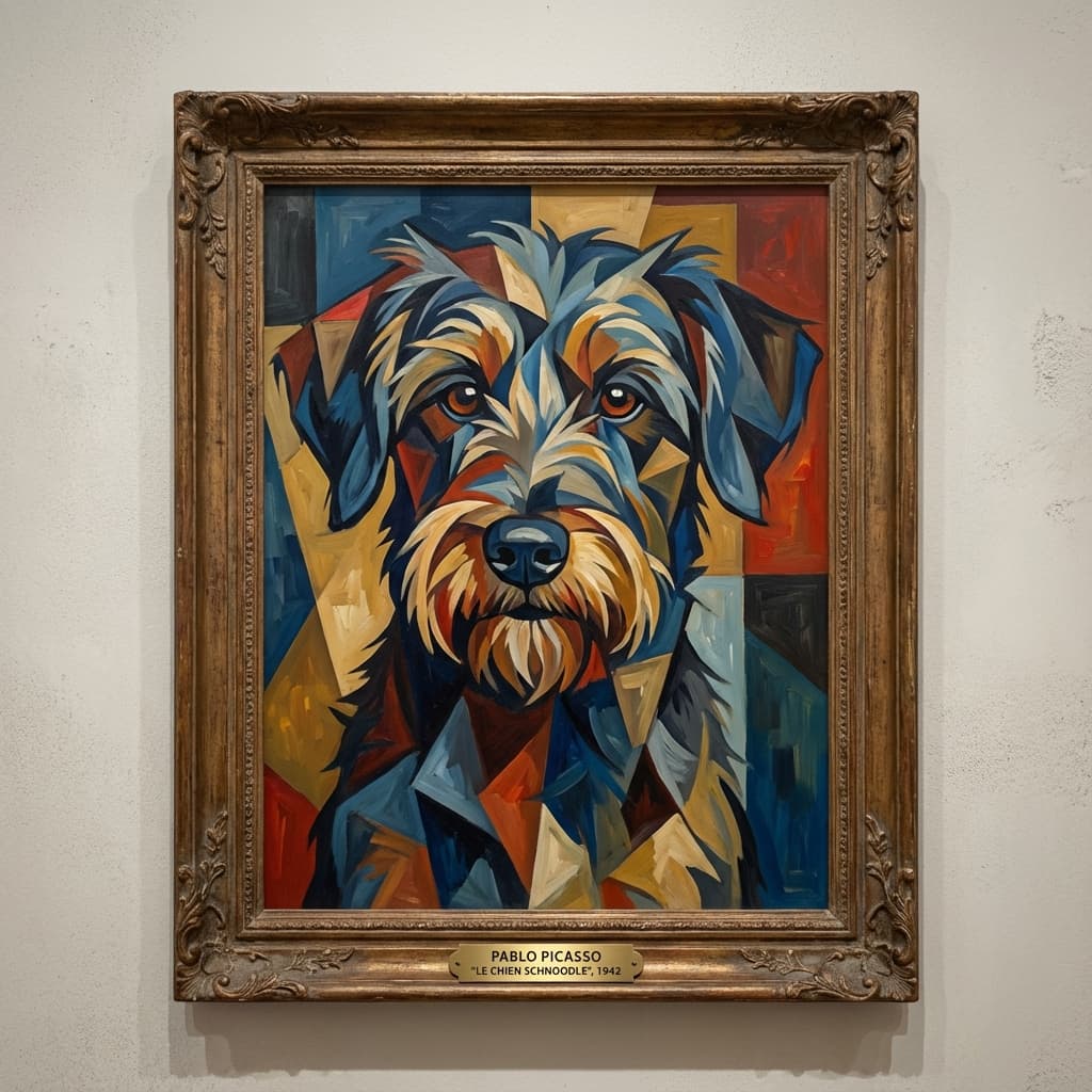 Schnoodle in Picasso style