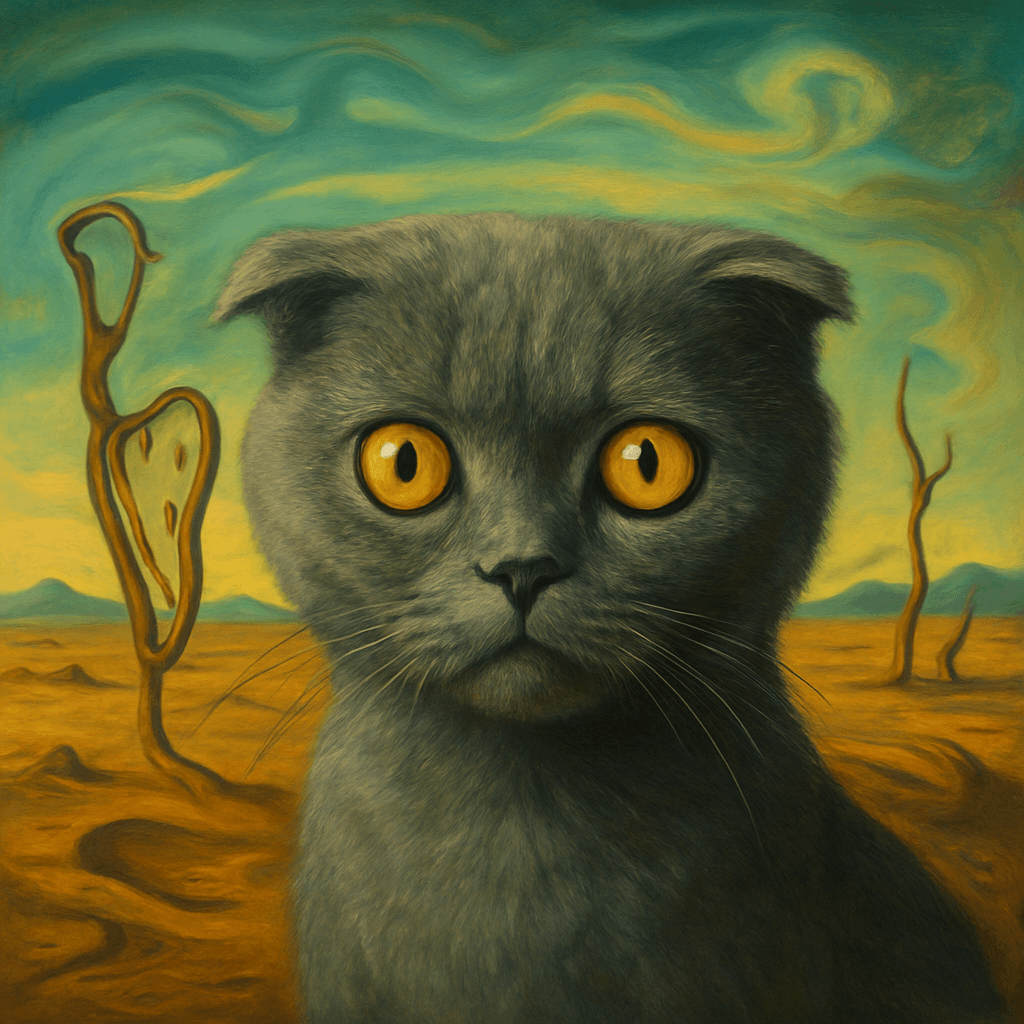 Scottish Fold in Dali style