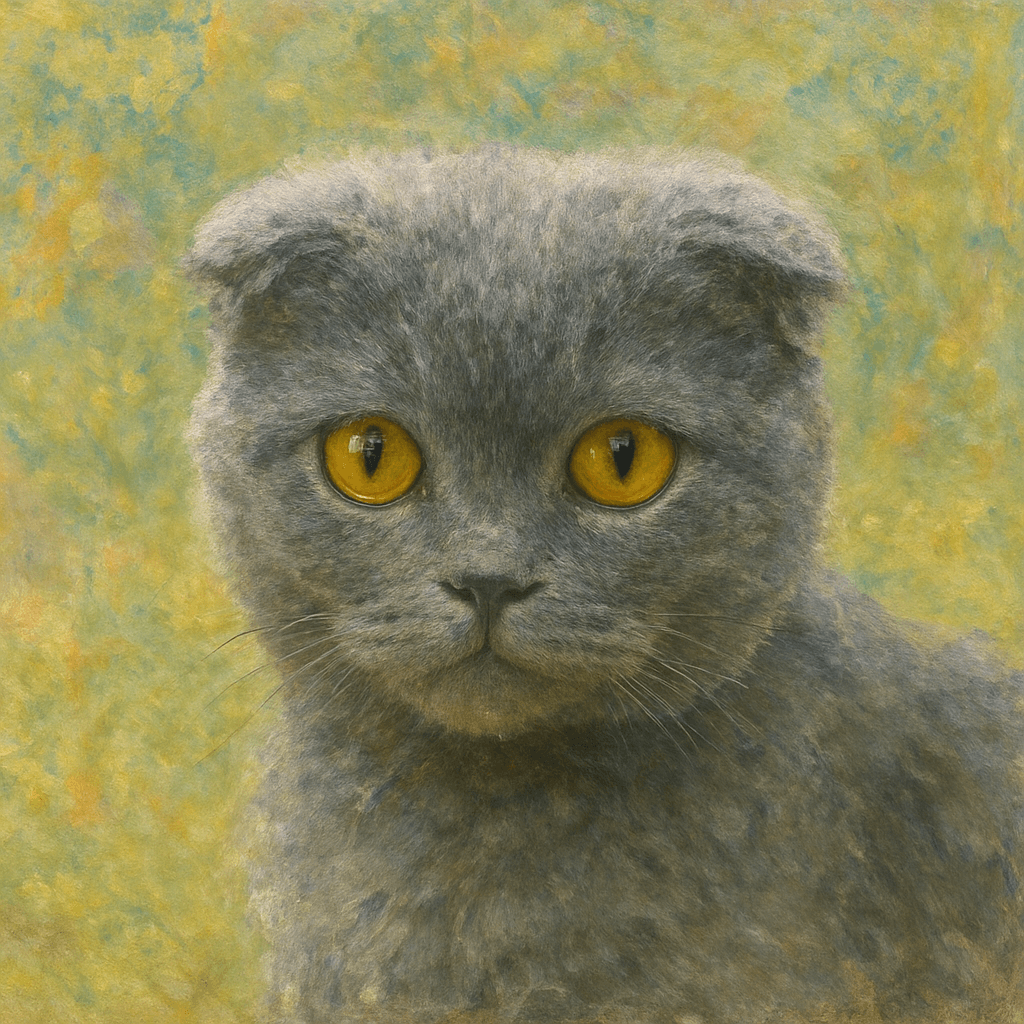 Scottish Fold in Monet style