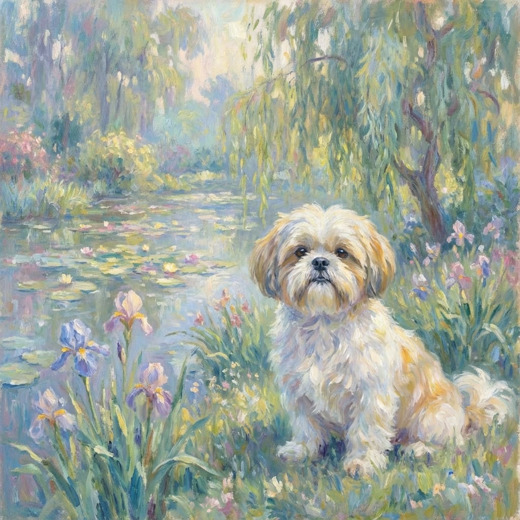 Shih Tzu in Monet style