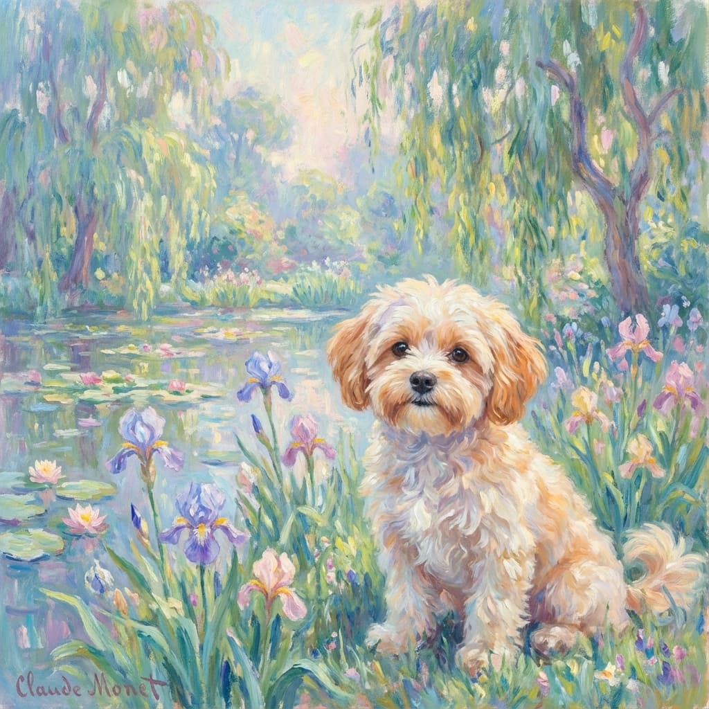 Shihpoo in Monet style