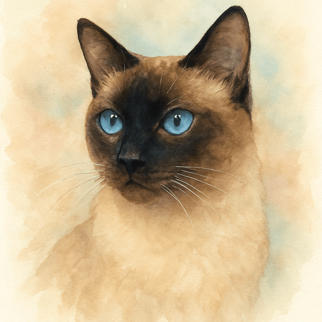 Siamese in Watercolor style