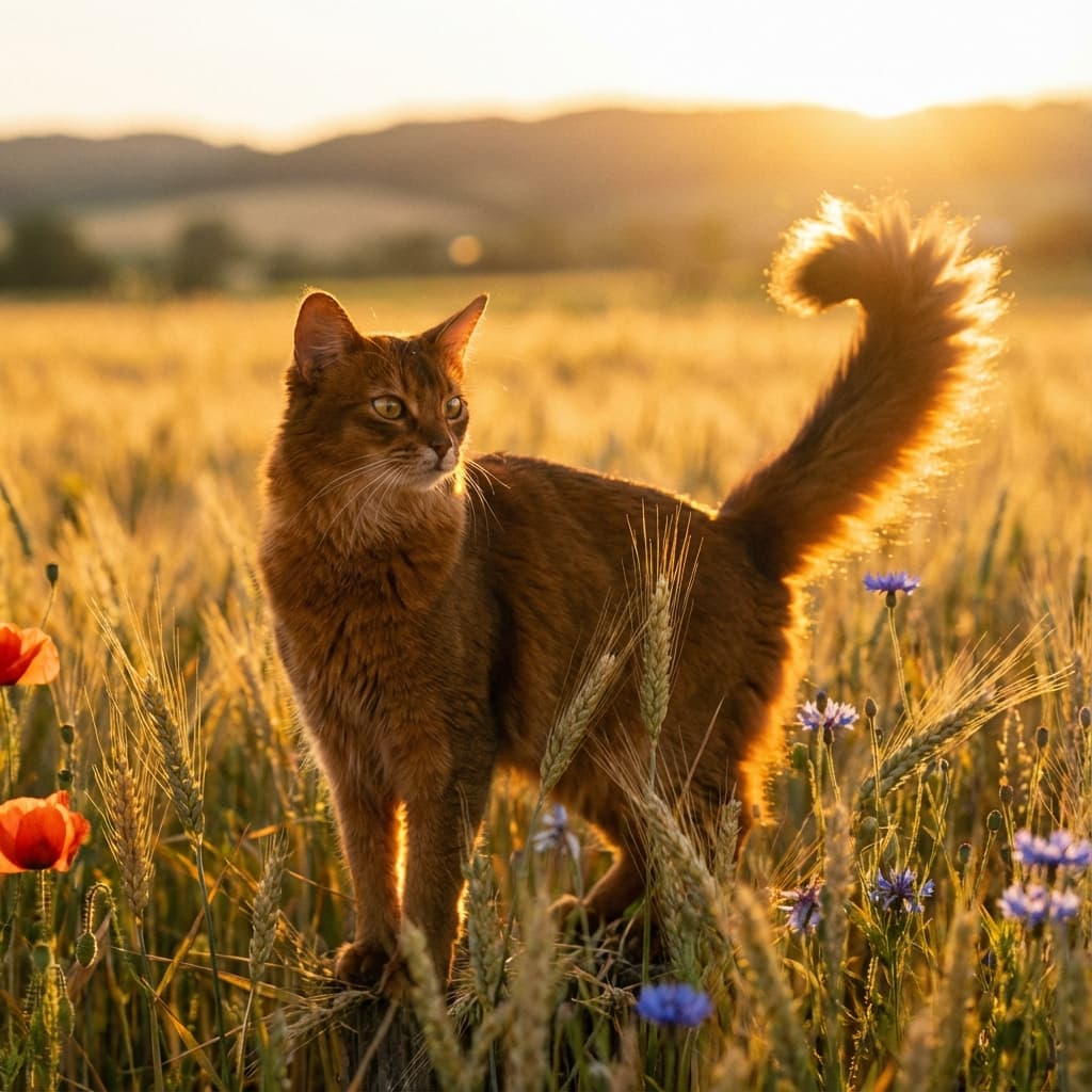 Somali in Golden Hour Field style