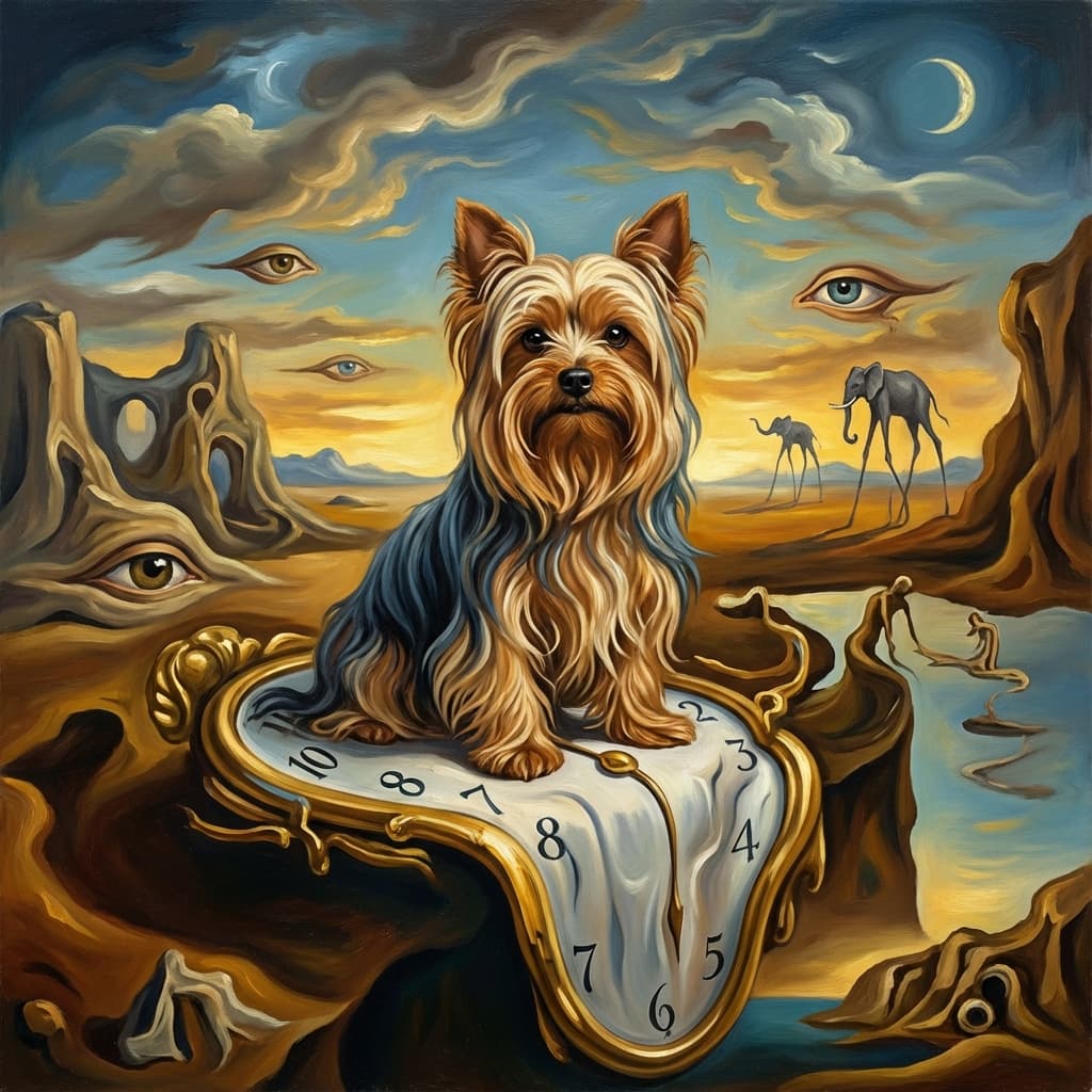 Yorkshire Terrier in Dali style