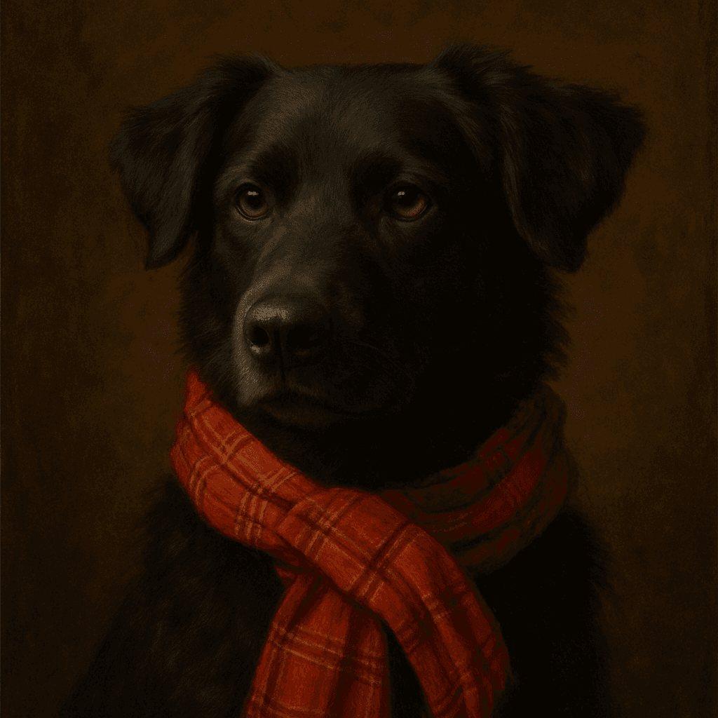 Renaissance style pet portrait