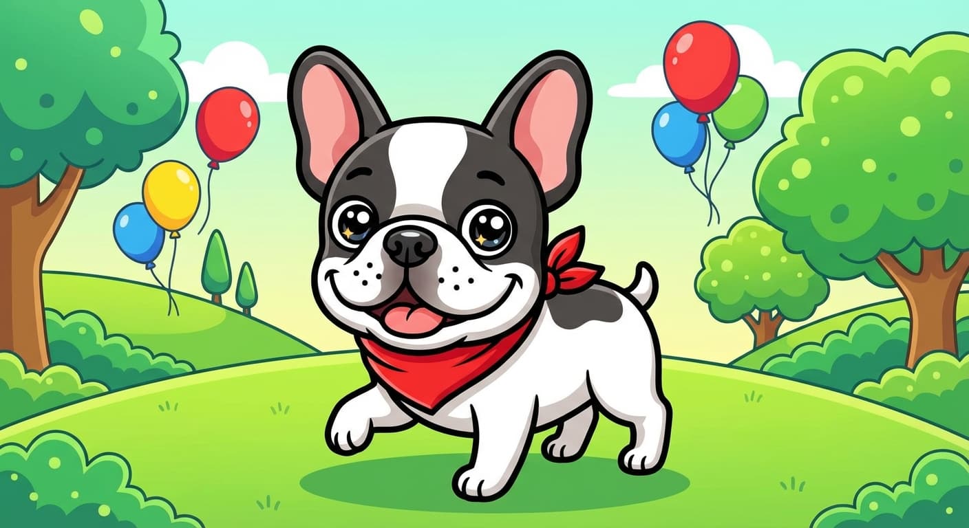Pet drawing in cartoon style