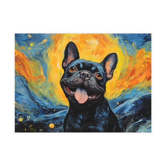 French Bulldog in Van Gogh style