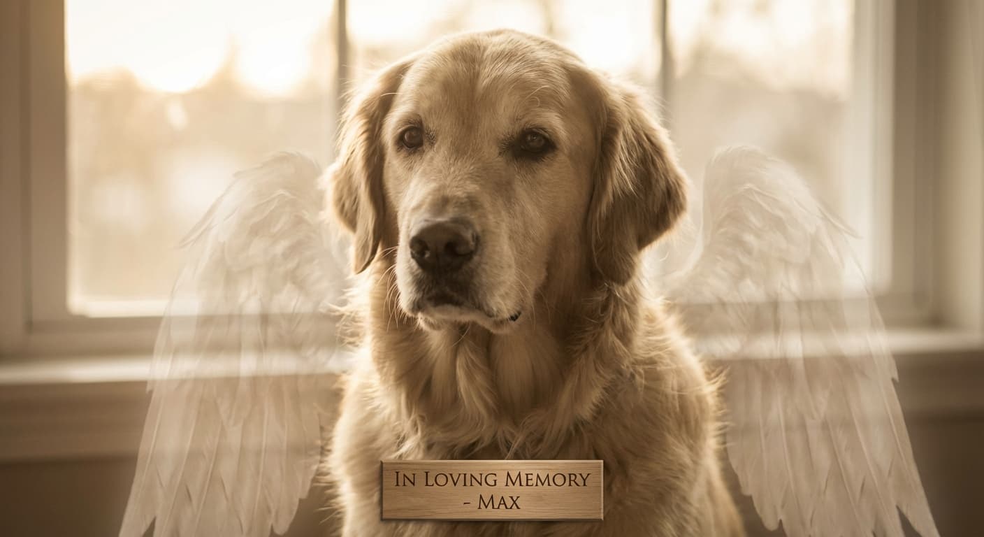 Memorial pet portrait gift