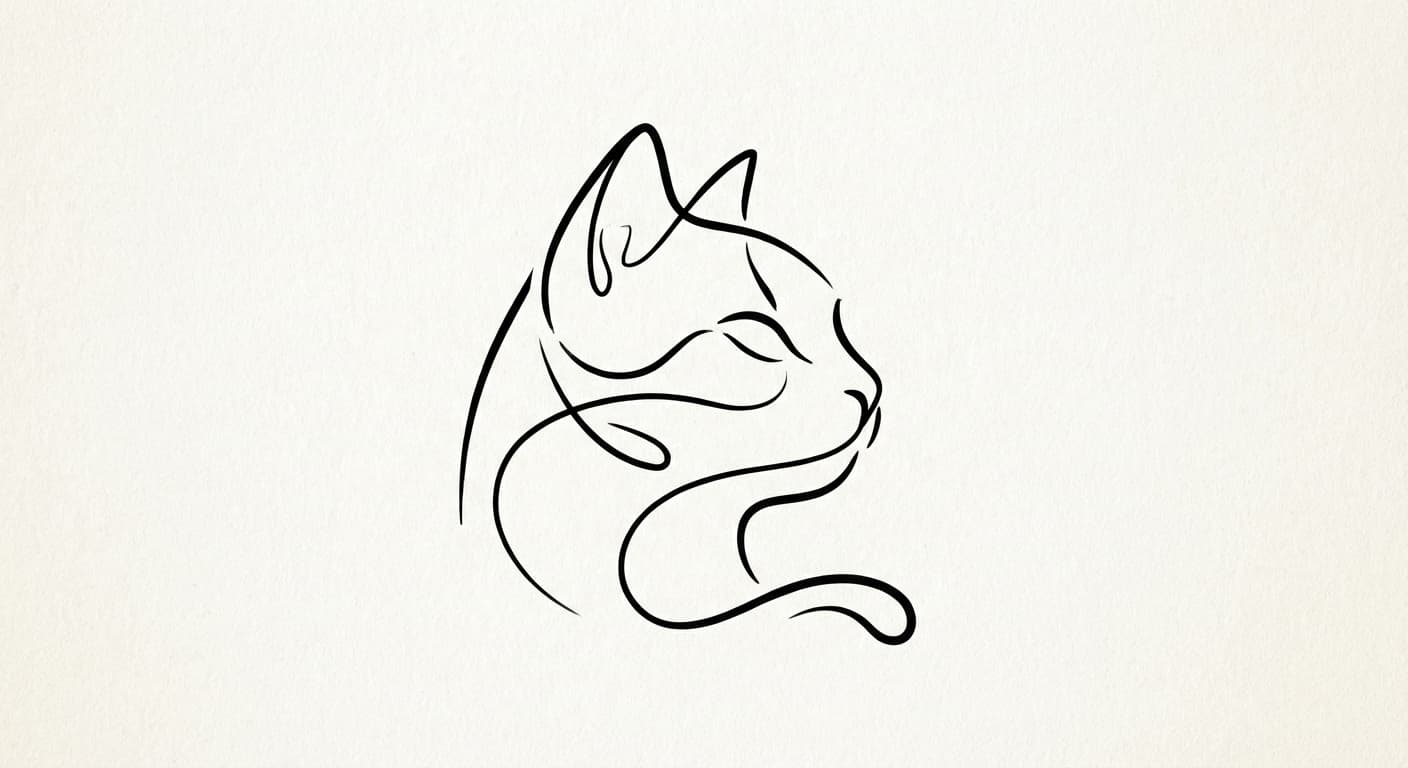 Pet drawing in line art style