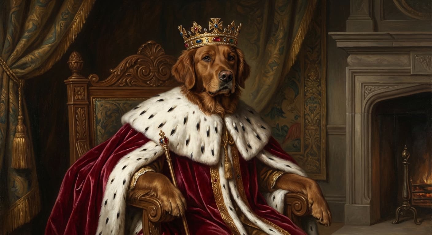 Regal Golden Retriever portrait